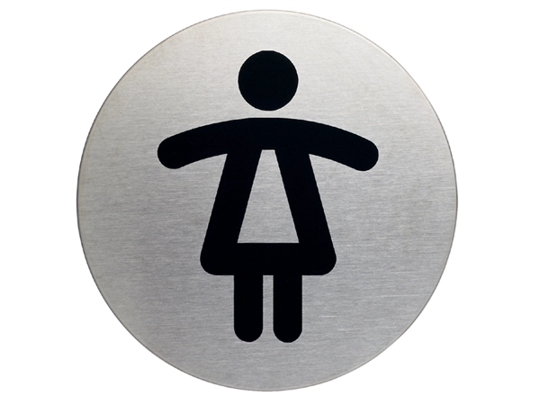 Een Infobord pictogram Durable 4904 wc dames rond 83Mm koop je bij VHK Kantoorartikelen