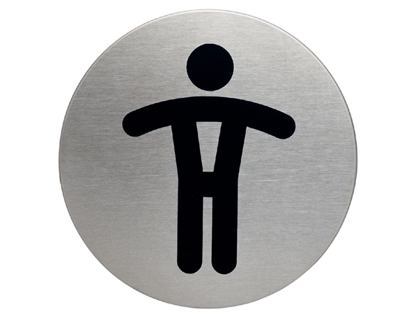 Een Infobord pictogram Durable 4905 wc heren rond 83Mm koop je bij VHK Kantoorartikelen