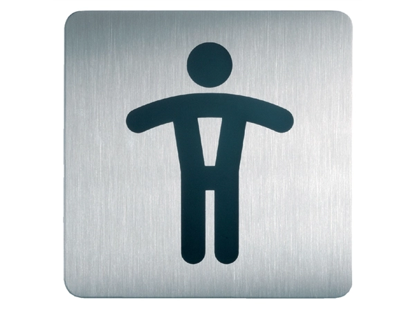 Een Infobord pictogram Durable 4954 vierkant wc heren 150mm koop je bij VHK Kantoorartikelen