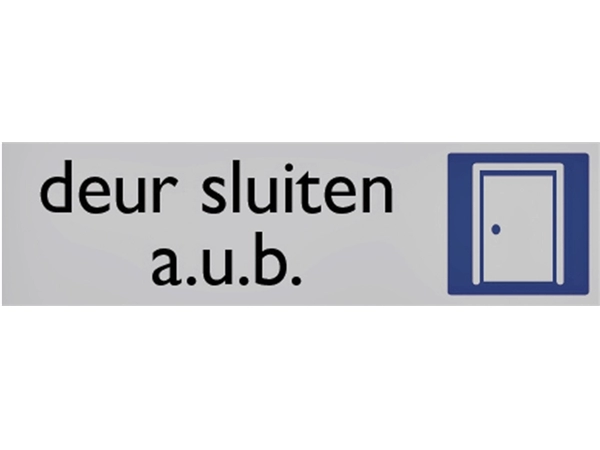 Een Infobord pictogram deur sluiten 165x44mm koop je bij VHK Kantoorartikelen