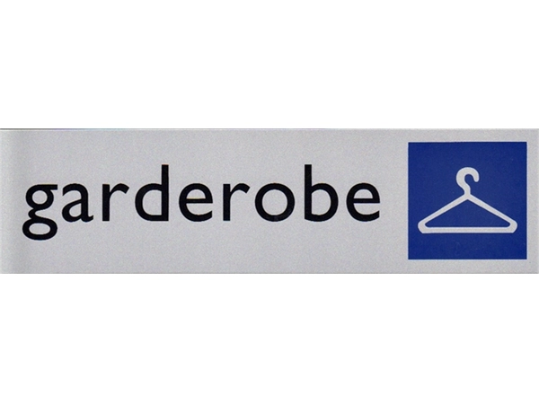 Een Infobord pictogram garderobe 165x44mm koop je bij VHK Kantoorartikelen