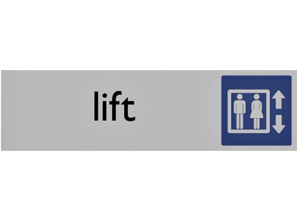 Een Infobord pictogram lift 165x44mm koop je bij VHK Kantoorartikelen