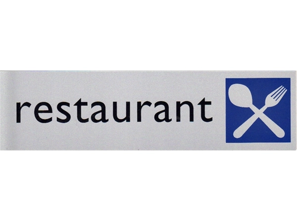 Een Infobord pictogram restaurant 165x44mm koop je bij VHK Kantoorartikelen