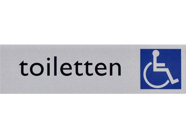 Een Infobord pictogram toilet rolstoel 165x44mm koop je bij VHK Kantoorartikelen