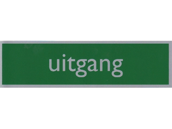 Een Infobord pictogram uitgang 165x44mm koop je bij VHK Kantoorartikelen