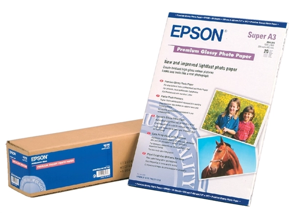 Een Inkjetpapier Epson S041315 A3 Premium glans 20 vel koop je bij Hoekmankantoorartikelen.nl