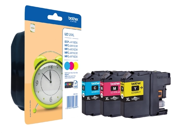 Een Inktcartridge Brother LC-125XLRBWBP 3 kleuren koop je bij VHK Kantoorartikelen