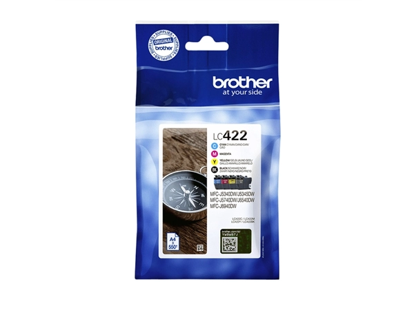 Een Inktcartridge Brother LC-422VAL zwart 3 kleuren koop je bij VHK Kantoorartikelen