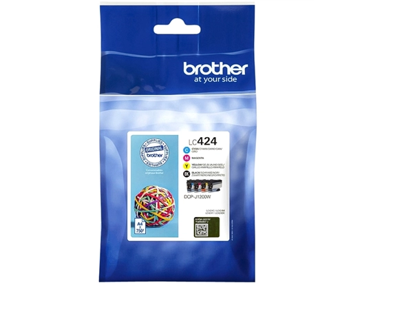 Een Inktcartridge Brother LC-424 zwart + 3 kleuren koop je bij Hoekmankantoorartikelen.nl