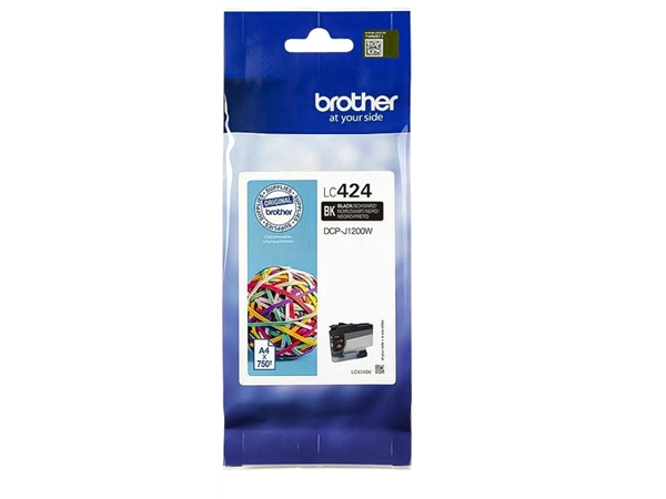 Een Inktcartridge Brother LC-424BK zwart koop je bij VHK Kantoorartikelen