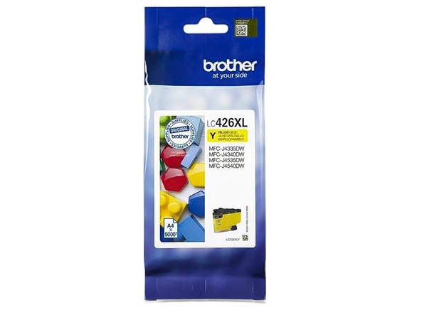 Een Inktcartridge Brother LC-426XLY geel koop je bij VHK Kantoorartikelen