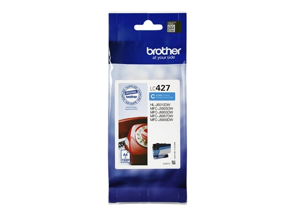 Een Inktcartridge Brother LC-427C blauw koop je bij VHK Kantoorartikelen