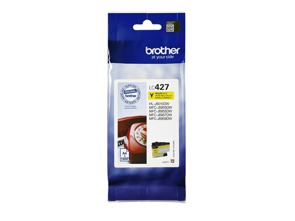 Een Inktcartridge Brother LC-427Y geel koop je bij VHK Kantoorartikelen