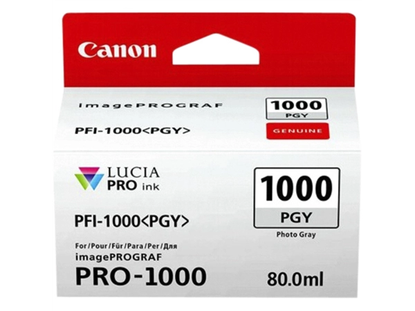 Een Inktcartridge Canon PFI-1000 foto grijs koop je bij Hoekmankantoorartikelen.nl