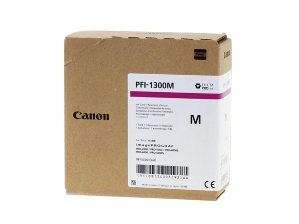 Een Inktcartridge Canon PFI-1300 rood koop je bij VHK Kantoorartikelen