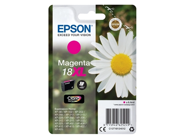 Een Inktcartridge Epson 18XL T1813 rood koop je bij VHK Kantoorartikelen