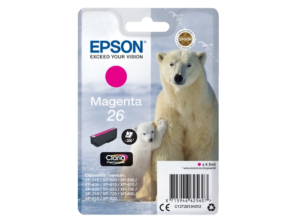 Een Inktcartridge Epson 26 T2613 rood koop je bij VHK Kantoorartikelen