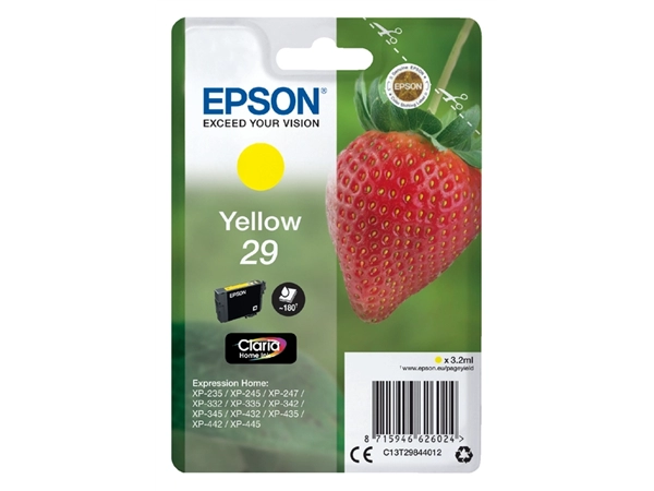 Een Inktcartridge Epson 29 T2984 geel koop je bij Hoekmankantoorartikelen.nl