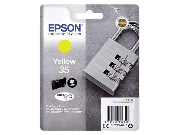 Een Inktcartridge Epson 35 T3584 geel koop je bij VHK Kantoorartikelen