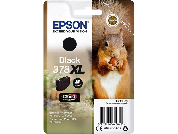 Een Inktcartridge Epson 378XL T3794 zwart koop je bij VHK Kantoorartikelen