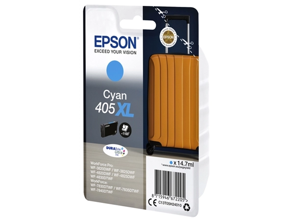 Een Inktcartridge Epson 405XL T05H24 blauw koop je bij VHK Kantoorartikelen