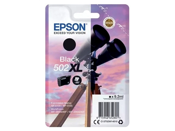 Een Inktcartridge Epson 502XL T02W1 zwart koop je bij VHK Kantoorartikelen