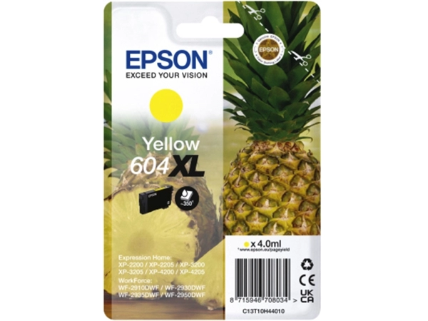 Een Inktcartridge Epson 604XL T10H44 geel koop je bij VHK Kantoorartikelen