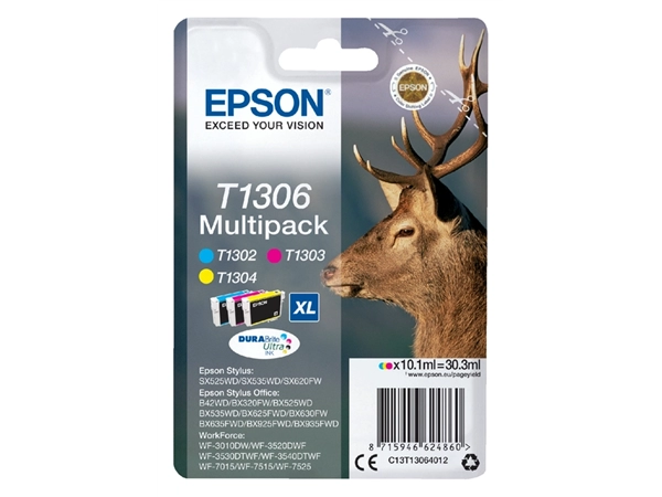 Een Inktcartridge Epson T1306 3 kleuren koop je bij VHK Kantoorartikelen