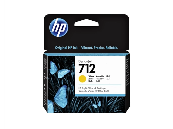 Een Inktcartridge HP 712 3ED69A geel koop je bij VHK Kantoorartikelen