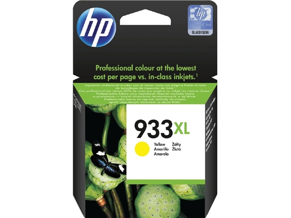 Een Inktcartridge HP CN056AE 933XL geel koop je bij VHK Kantoorartikelen