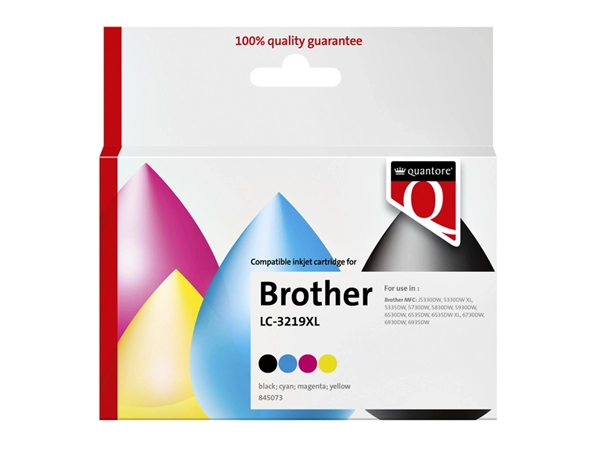 Een Inktcartridge Quantore alternatief tbv Brother LC-3219XL zwart + 3 kleuren koop je bij VHK Kantoorartikelen