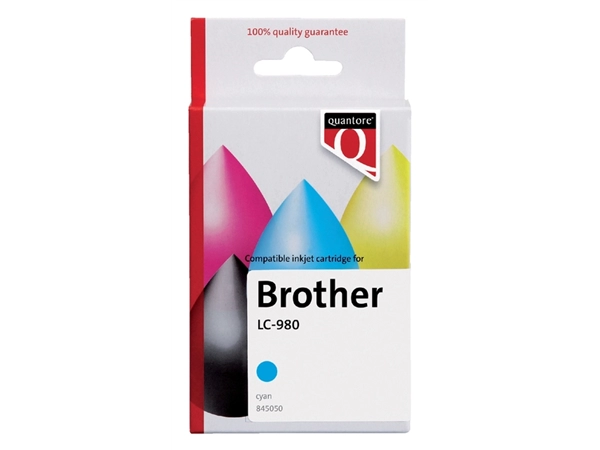 Een Inktcartridge Quantore alternatief tbv Brother LC-980 blauw koop je bij Boek- en kantoorvakhandel Reterink