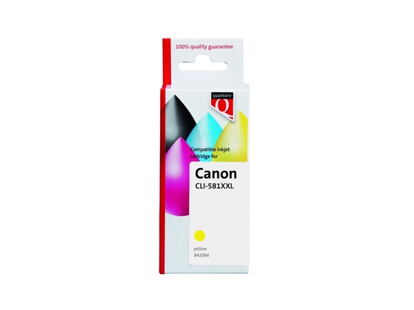 Een Inktcartridge Quantore alternatief tbv Canon CLI-581XXL geel koop je bij VHK Kantoorartikelen