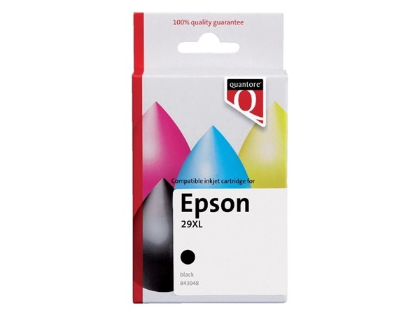 Een Inktcartridge Quantore alternatief tbv Epson 29XL T299140 zwart koop je bij VHK Kantoorartikelen