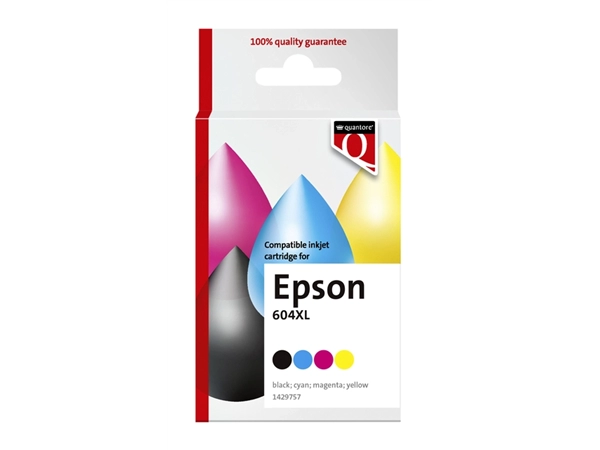 Een Inktcartridge Quantore alternatief tbv Epson 604XL T10H94 zwart + 3 kleuren koop je bij VHK Kantoorartikelen