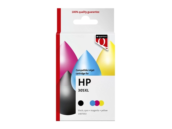 Een Inktcartridge Quantore alternatief tbv HP 305XL zwart + kleur koop je bij VHK Kantoorartikelen