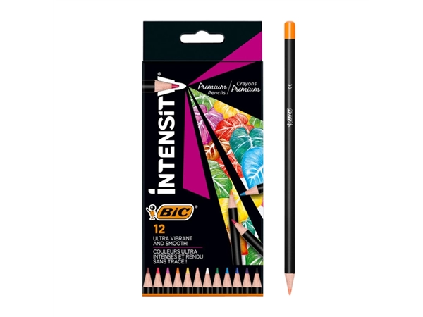 Een Kleurpotloden Bic Intensity Premium assorti etui à 12 stuks koop je bij VHK Kantoorartikelen