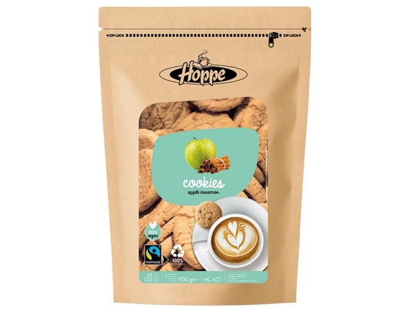 Een Koekjes Hoppe Cookies fairtrade appel kaneel circa 125stuks koop je bij VHK Kantoorartikelen