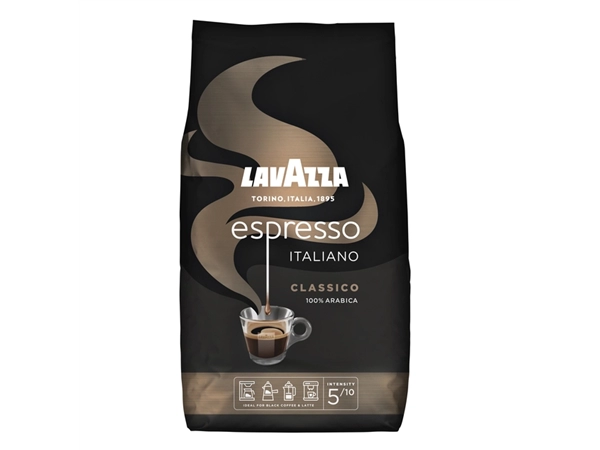 Een Koffie Lavazza Caffè espresso bonen black 1000gr koop je bij VHK Kantoorartikelen