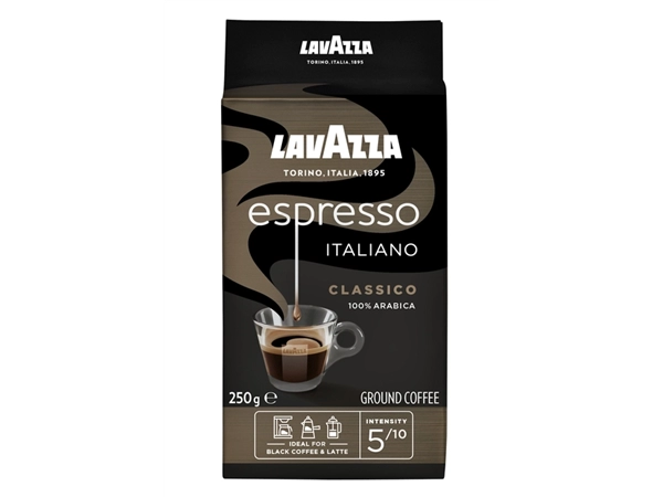 Een Koffie Lavazza gemalen Caffè Espresso 250gr koop je bij VHK Kantoorartikelen