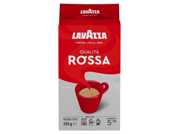 Een Koffie Lavazza gemalen Qualita Rossa 250gr koop je bij VHK Kantoorartikelen