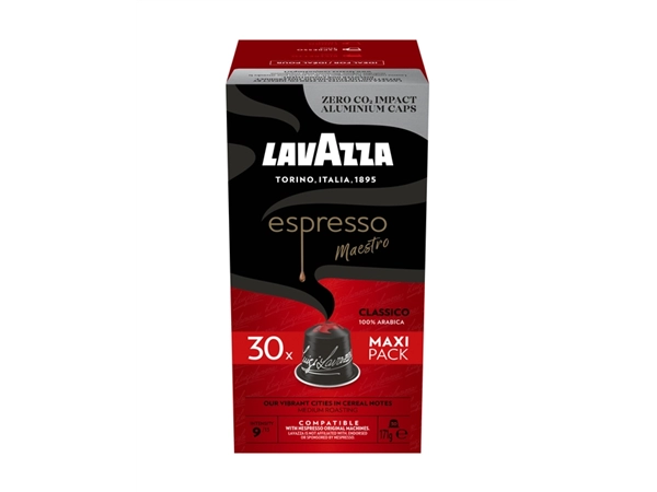 Een Koffiecups Lavazza espresso Classico 30 stuks koop je bij VHK Kantoorartikelen