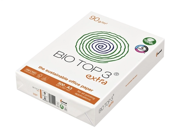 Een Kopieerpapier BioTop 3 A3 90gr naturel 500 vel koop je bij Hoekmankantoorartikelen.nl