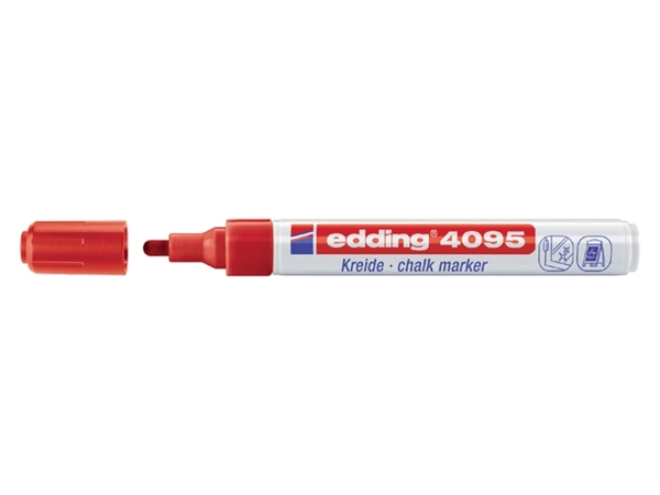 Een Krijtstift edding 4095 rond 2-3mm rood koop je bij VHK Kantoorartikelen