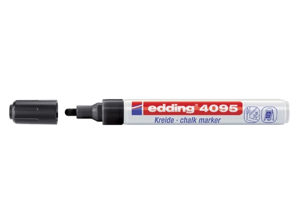 Een Krijtstift edding 4095 rond 2-3mm zwart koop je bij VHK Kantoorartikelen