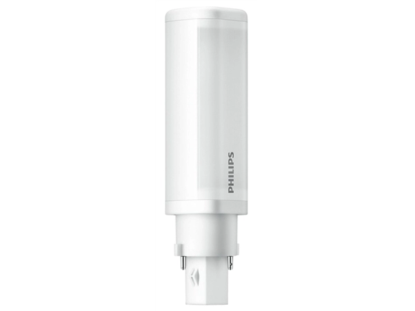 Een Ledlamp Philips CorePro G24D-1 2pin 4.5W 475lumen 3000K warm wit koop je bij Hoekmankantoorartikelen.nl