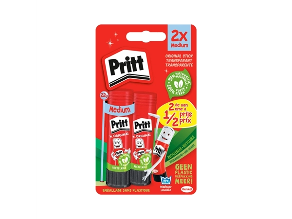 Een Lijmstift Pritt Stick Original 22gr blister koop je bij Hoekmankantoorartikelen.nl