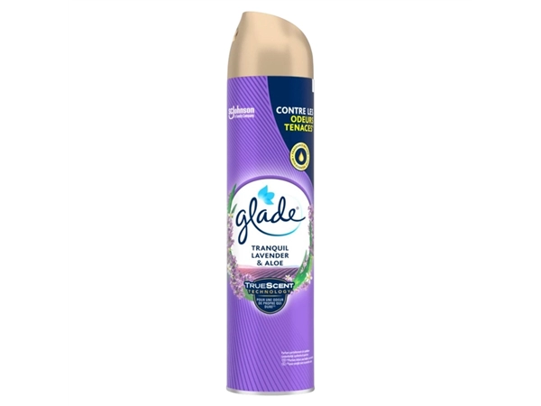 Een Luchtverfrisser Glade Tranquil Lavender Aloe 300ml koop je bij VHK Kantoorartikelen