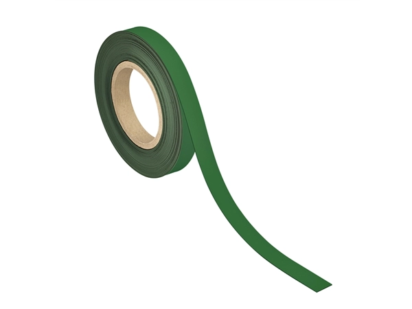 Een Magneetband MAUL beschrijf- wisbaar 10mx20mmx1mm groen koop je bij VHK Kantoorartikelen