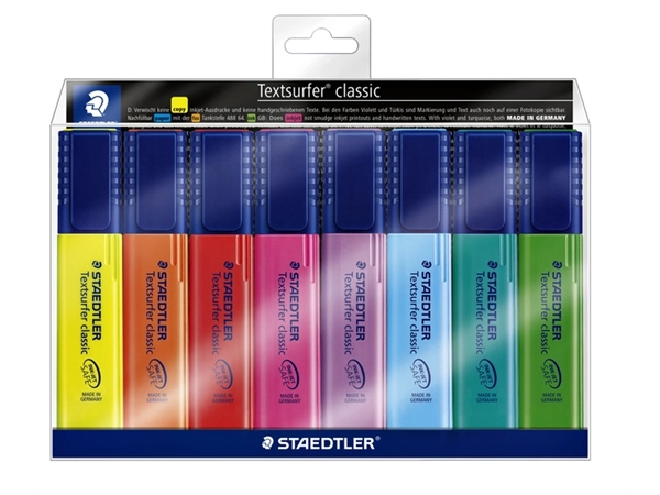 Een Markeerstift Staedtler 364 Textsurfer assorti 8 stuks koop je bij Hoekmankantoorartikelen.nl